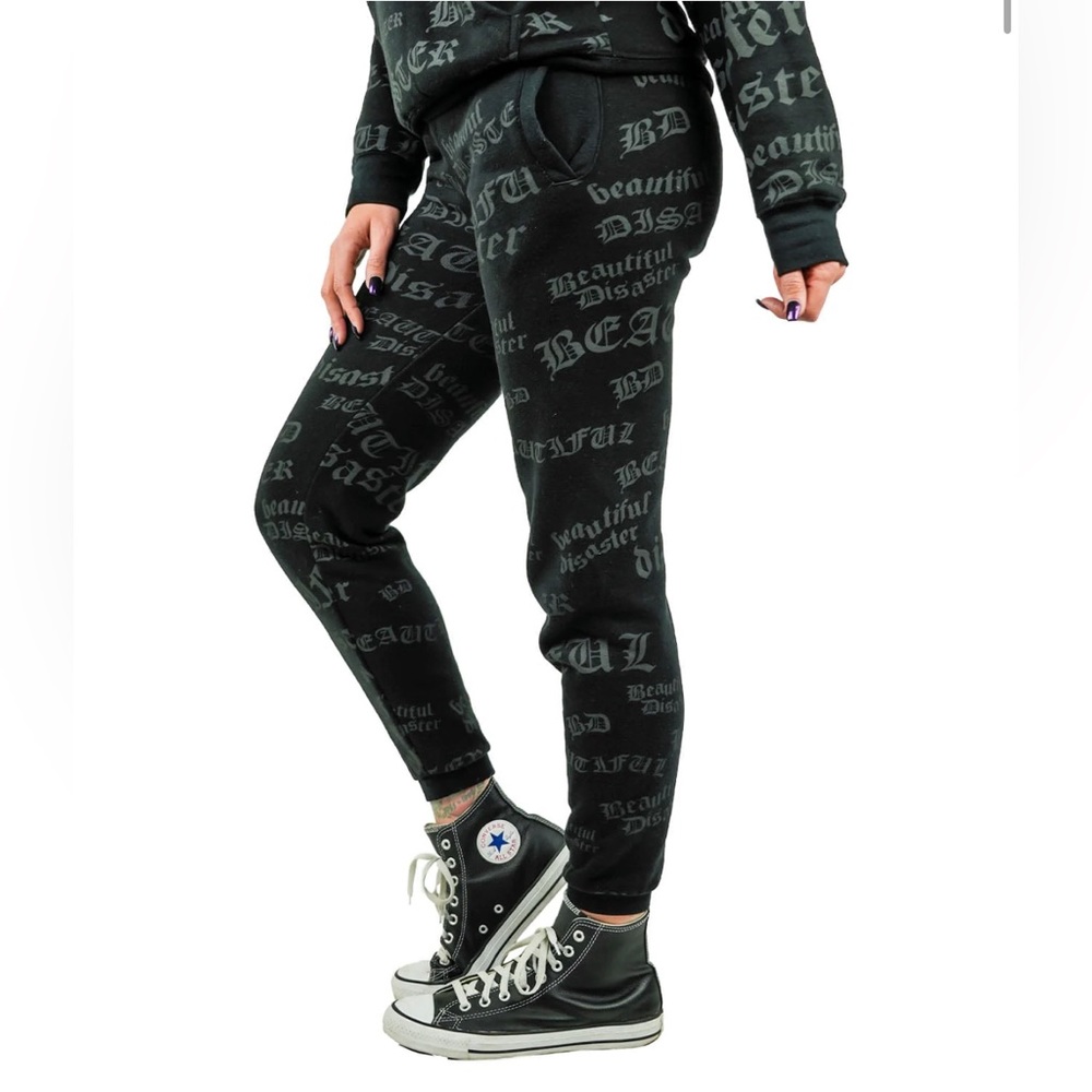 NEW Beautiful Disaster Identity sweatpants - Picture 2 of 12